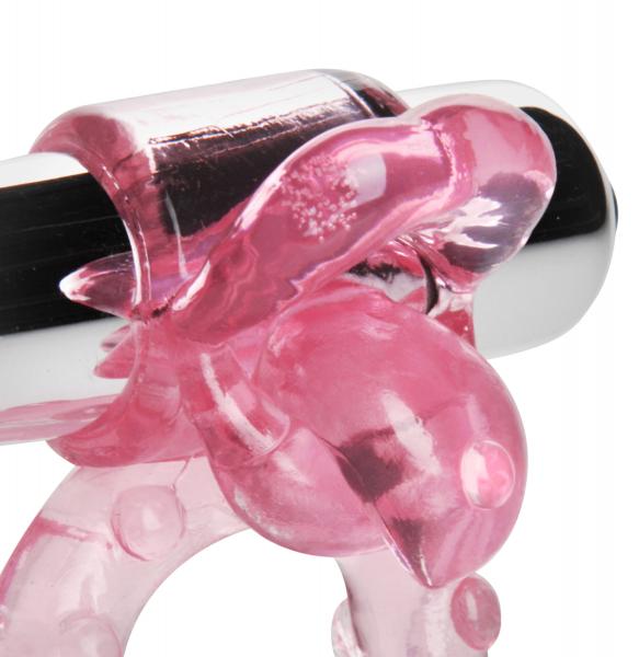 Lick Her Vibrating Cock Ring Pink Sex Toy Product
