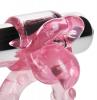 Lick Her Vibrating Cock Ring Pink Sex Toy Product Image 3