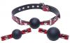 Crimson Tied Triad Interchangeable Silicone Ball Gag  Sex Toy Product Image 3