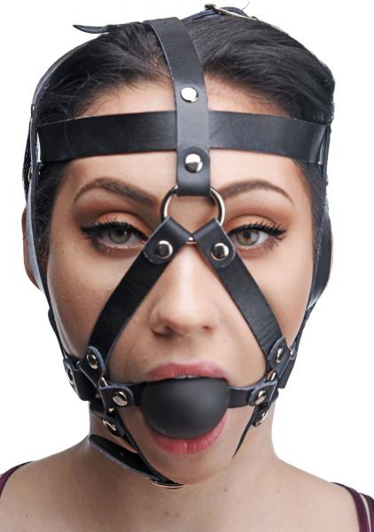 Ball Gag Head Harness Black Bulk Sex Toy Product