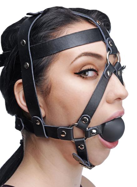 Ball Gag Head Harness Black Bulk Sex Toy Product