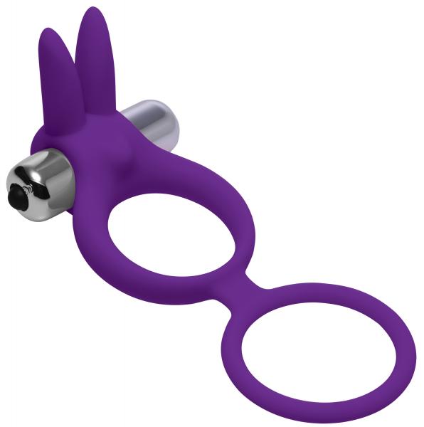 Throbbin Hopper Cock & Ball Ring Vibrating Purple Sex Toy Product