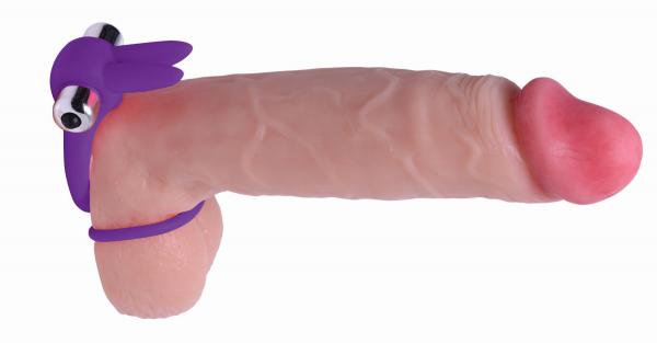 Throbbin Hopper Cock & Ball Ring Vibrating Purple Sex Toy Product