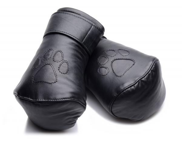 Strict Leather Padded Puppy Mitts Black Sex Toy Product