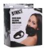 Strict Cock Head Silicone Mouth Gag Black Sex Toy Product Image 4