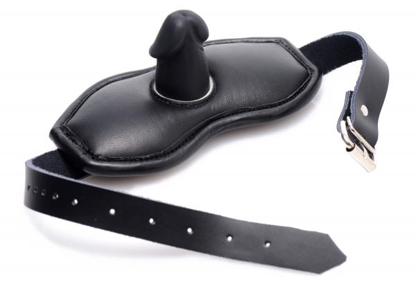Leather Padded Silicone Penis Mouth Gag Sex Toy Product