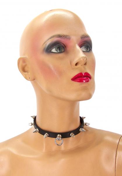 Leather Spiked Loop Choker (Large) Sex Toy Product