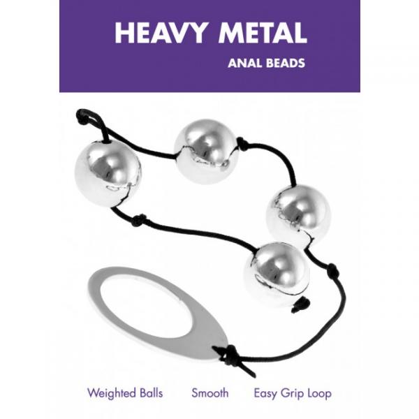 Heavy Metal Anal Beads Silver Kinx Sex Toy Product