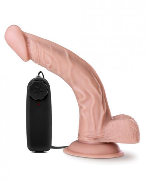 Dr Skin Dr Sean 8 inches Vibrating Cock Suction Cup Beige