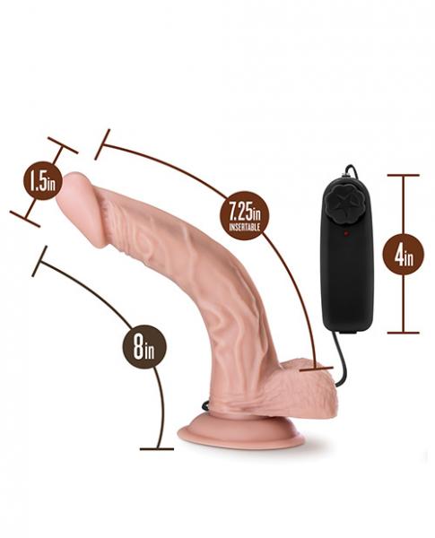 Dr Skin Dr Sean 8 inches Vibrating Cock Suction Cup Beige  Sex Toy Product