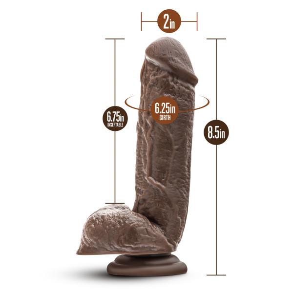 Dr Skin Mr D 8.5 inches Dildo Chocolate Brown Sex Toy Product