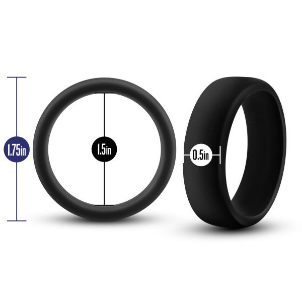 Performance Silicone Go Pro Cock Ring Black Image 4
