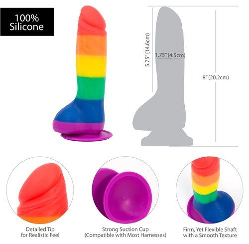 Addiction Justin 8 inches Rainbow Dildo, alternate view 6