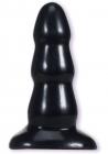 Triple Ripple Butt Plug Sil A Gel Medium Black Sex Toy Product