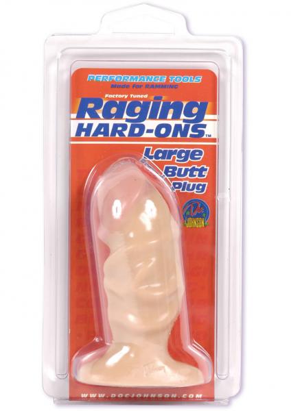 Raging Hard Ons Butt Plug Large 4.5 Inch - Beige Sex Toy Product