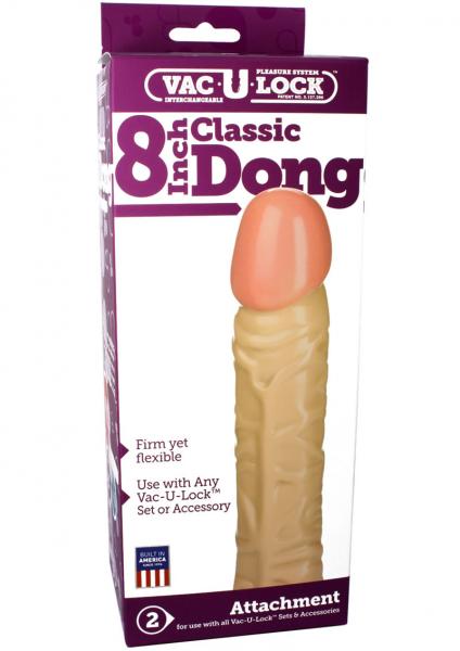 Vac-U-Lock 8" Classic Dong - Beige Sex Toy Product