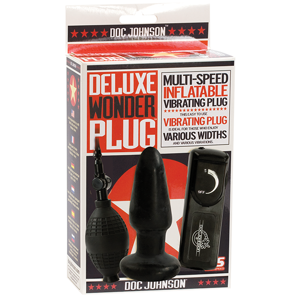 Deluxe Wonder Plug Inflatable Vibrating Black Sex Toy Product