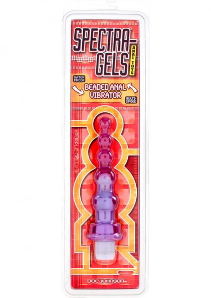 Spectragels Anal Toys Beaded Vibrator Purple Sex Toy Product