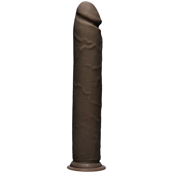 The D Realistic D 12 inches Chocolate Brown Dildo Sex Toy Product