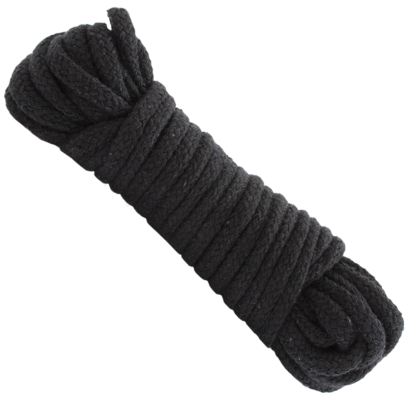 Japanese Style Bondage Rope Cotton 32 Feet Black