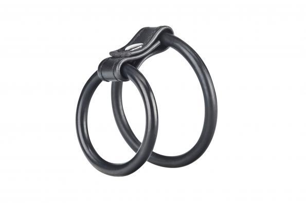 C & B Gear Duo Cock And Ball Ring Black Sex Toy Product