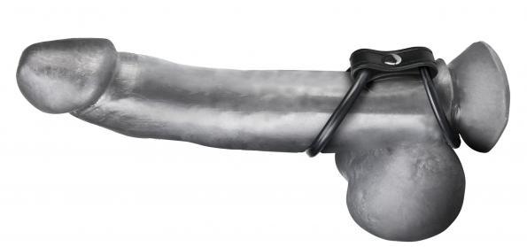 C & B Gear Duo Cock And Ball Ring Black Sex Toy Product