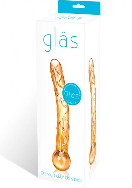 Orange Tickler Glass Dildo Sex Toy Product