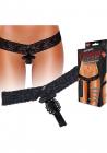 Crotchless Vibrating Panties Pleasure Beads Black M/L Sex Toy Product