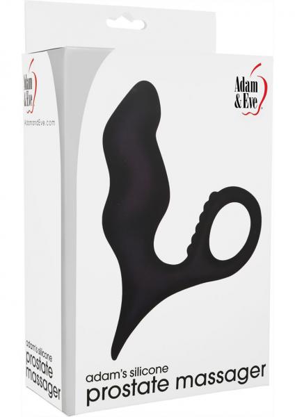 Adam's Silicone Prostate Massager Waterproof Black Sex Toy Product