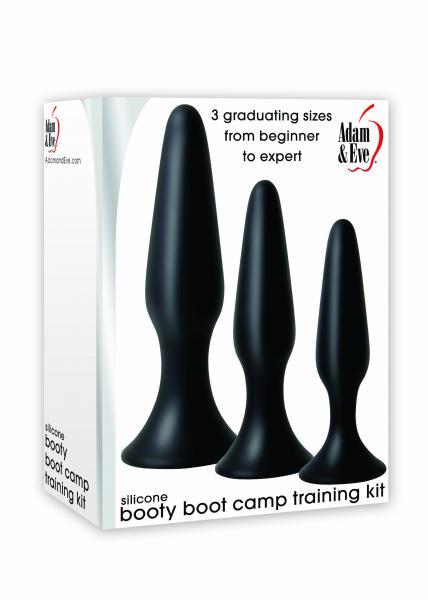 Booty Boot Camp Training Kit 3 Butt Plugs Black Sex Toy Product