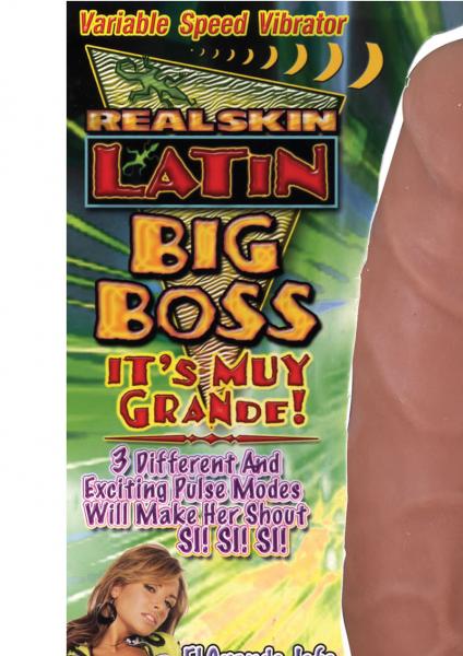 Real Skin Latin Big Boss Vibrator Beige Sex Toy Product