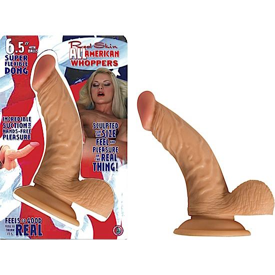 All American Whopper With Balls 6.5 Inches Dildo Beige	 Sex Toy Product