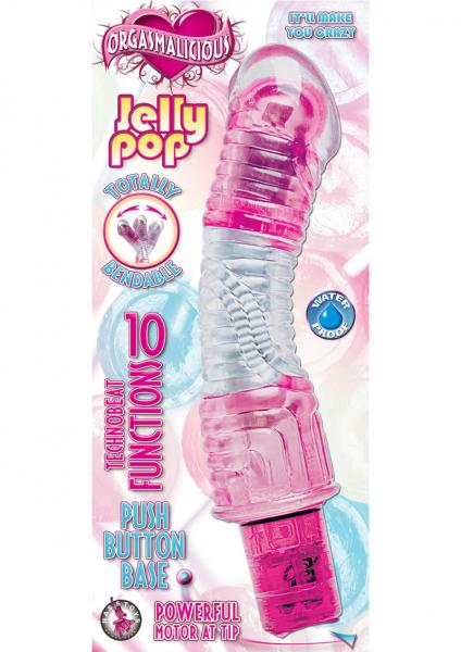 Orgasmalicious Jelly Pop Vibrator Pink Sex Toy Product