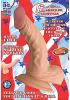 All American Whopper 5 inches Curved Dong, Balls Beige Sex Toy Product Image 2
