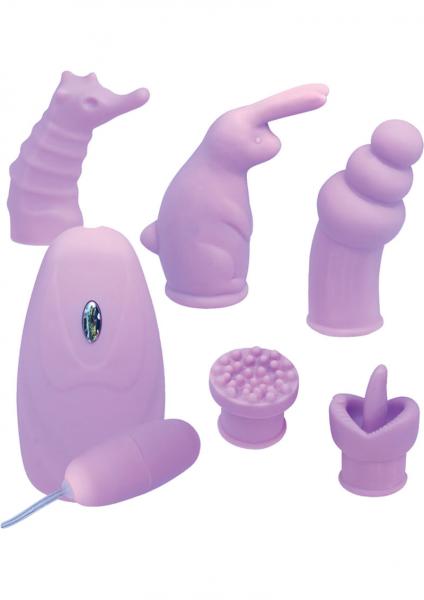 Elite Collection Vibrating Bullet 5 Changeable Sleeves – Purple