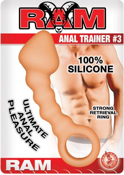 Ram Anal Trainer #3 Silicone Anal Beads Waterproof Flesh 5.5 Inch Sex Toy Product