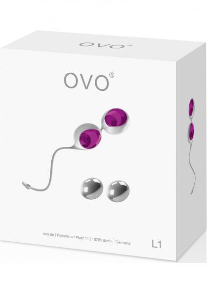 Ovo L1 Silicone Love Balls White And Light Violet Image 2