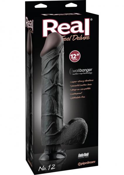 Real Feel Deluxe No.12 Black Dildo Sex Toy Product