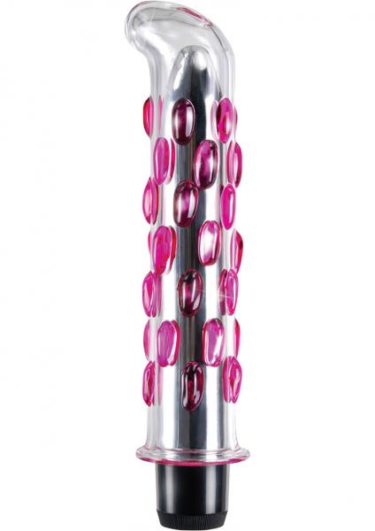 Icicles No 19 Glass Vibrator 7.5 Inches Clear Pink