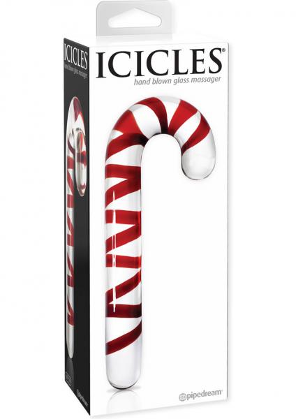 Icicles No. 59 Hand Blown Glass Massager Candy Cane	 Sex Toy Product