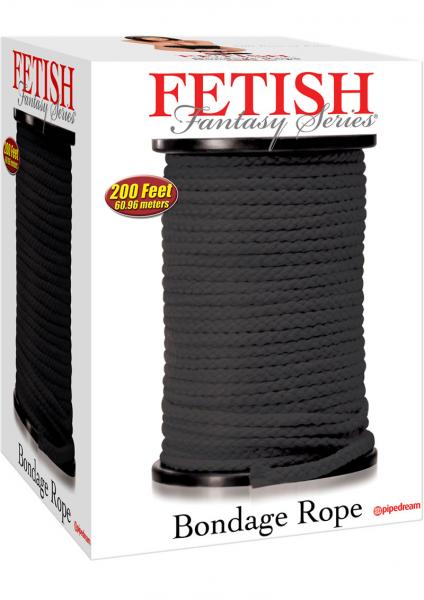 Fetish Fantasy Bondage Rope 200 Feet Black Sex Toy Product