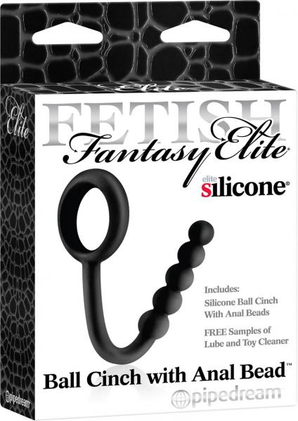 Fetish Fantasy Elite Ball Cinch With Anal Bead Silicone Black Sex Toy Product