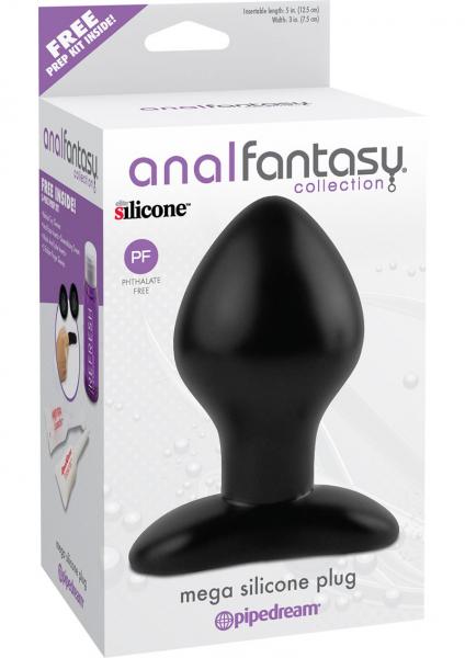 Anal Fantasy Mega Silicone Plug Black Sex Toy Product