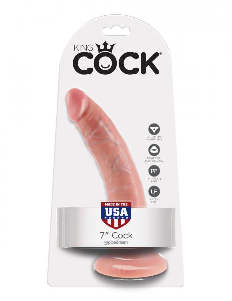 King Cock 7in Cock - Beige Sex Toy Product