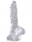 King Cock Clear 4 Inches Cock with Balls Sex Toy Product