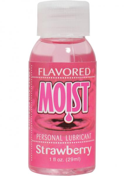 Moist Flavored Personal Water Based Lubricant Strawberry 1 Ounce Sex Toy Product