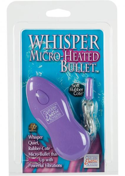 Whisper Micro Heated Bullet Vibrator Purple Sex Toy Product