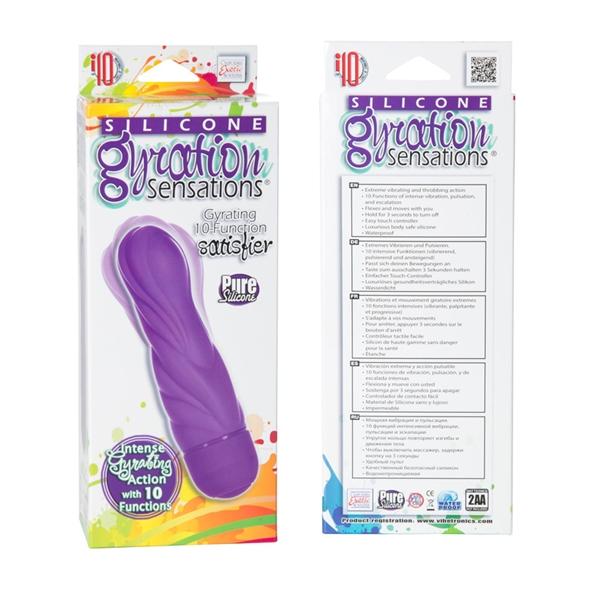 Silicone Gyration 10 Function Satisfier Vibrator Purple Sex Toy Product