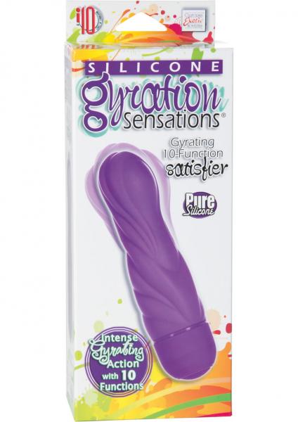 Silicone Gyration 10 Function Satisfier Vibrator Purple Sex Toy Product