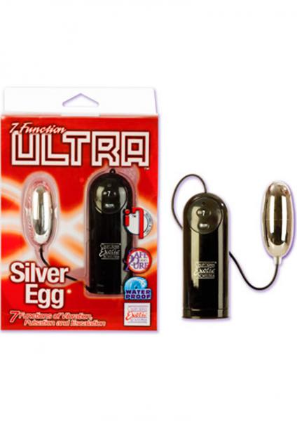 7 Function Ultra Silver Egg Waterproof 2.2 Inch